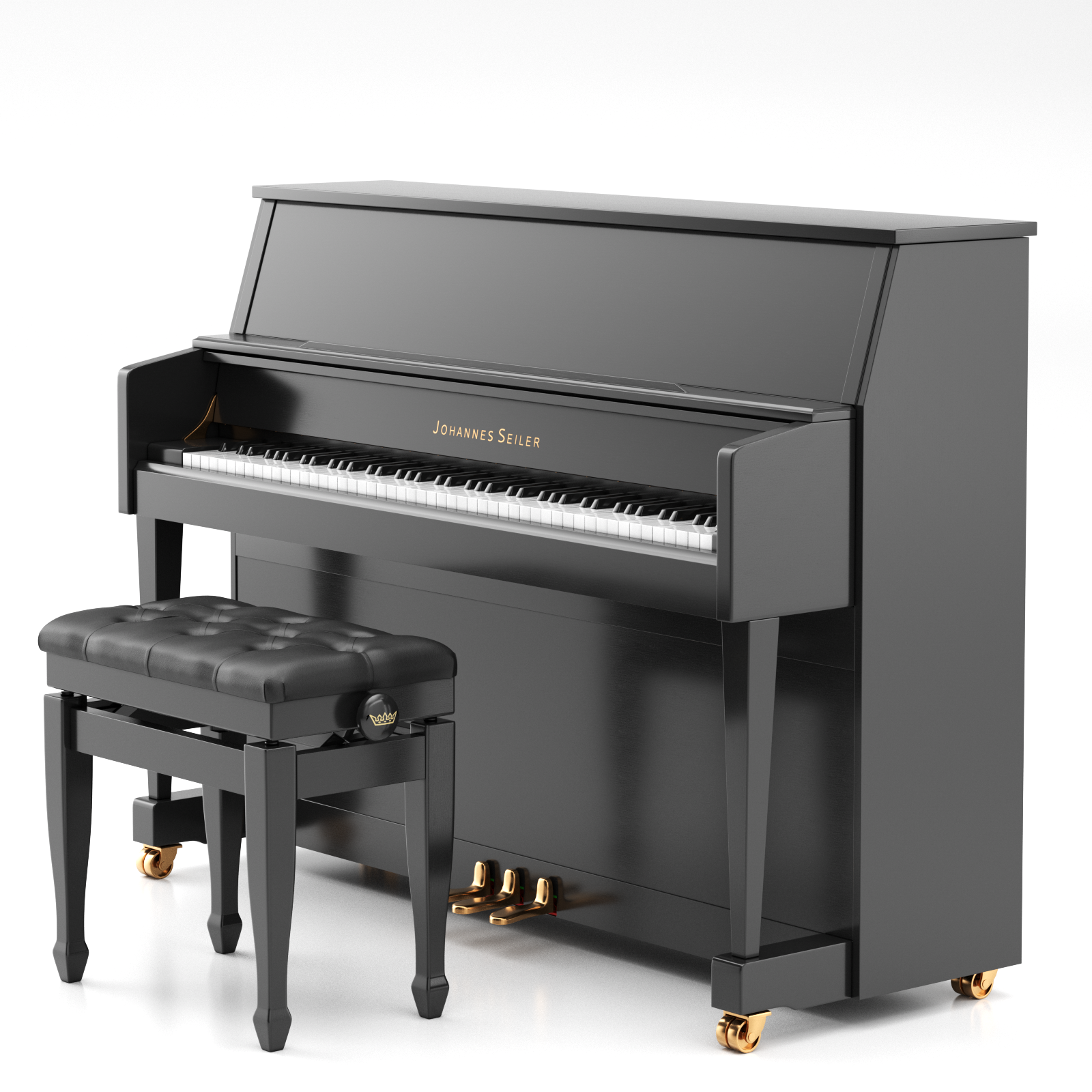 Johannes Seiler GS-245 pianoforte verticale nero lucido