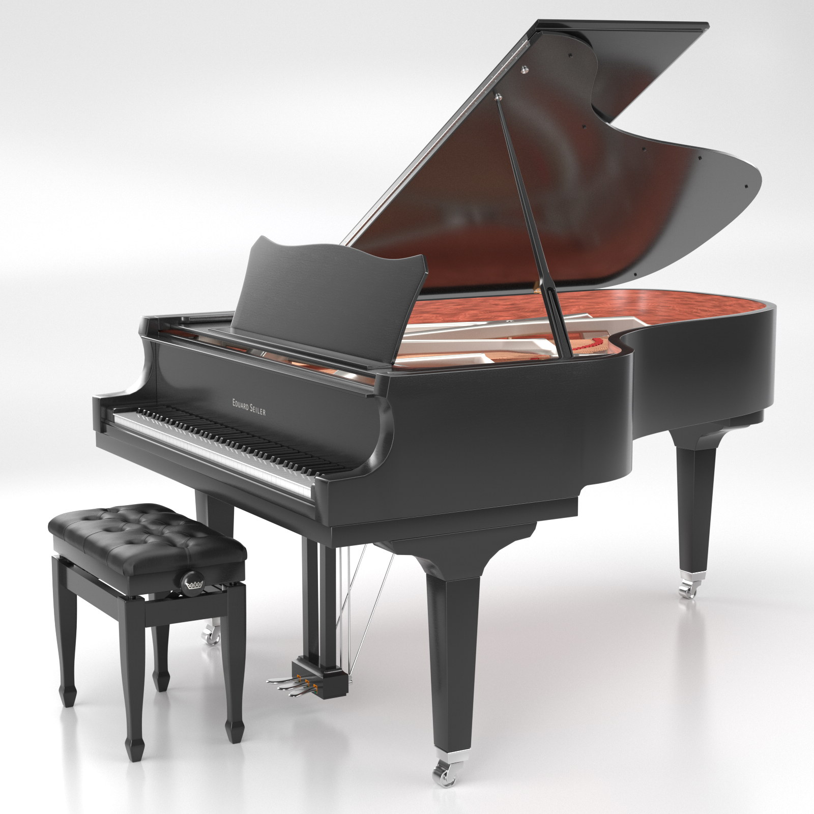 Eduard Seiler ED-208 Pianoforte a Coda Nero Lucido 208cm