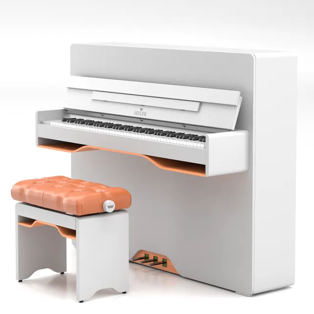 Seiler SE-116 Konzept pianoforte verticale bianco satinato 116 cm