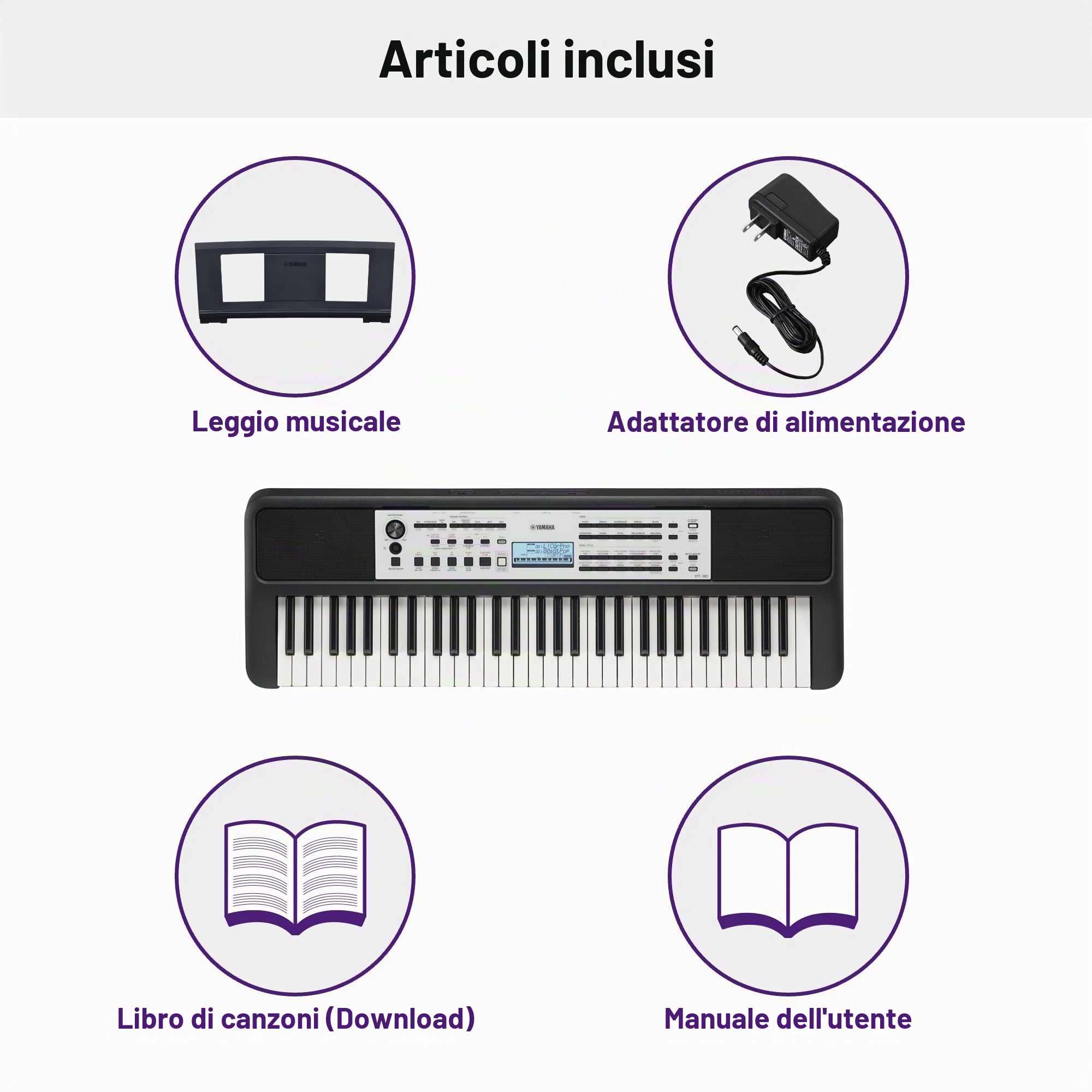 Yamaha YPT-380 tastiera portatile 61 tasti touch