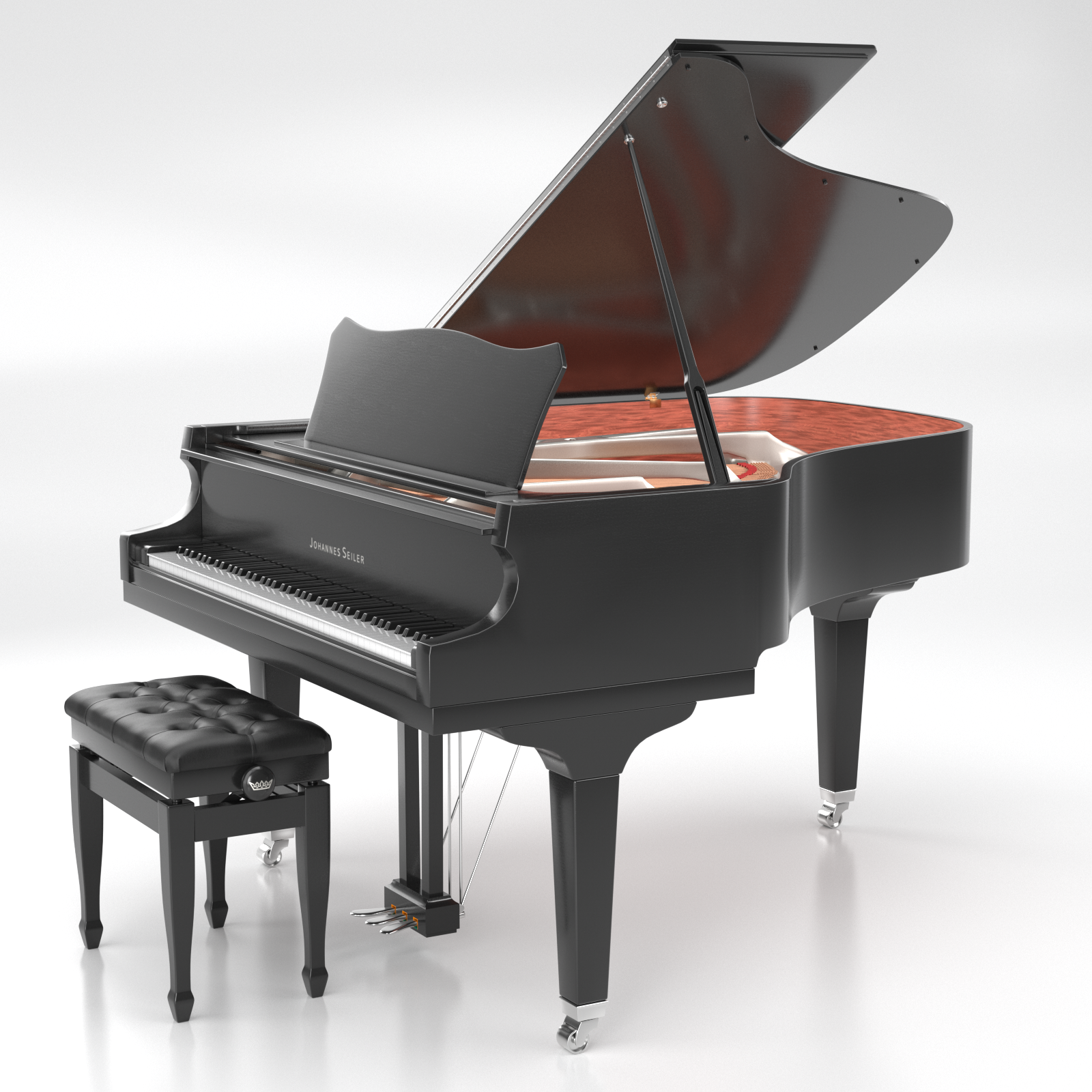 Seiler Johannes Seiler GS-175 pianoforte a coda nero Abete
