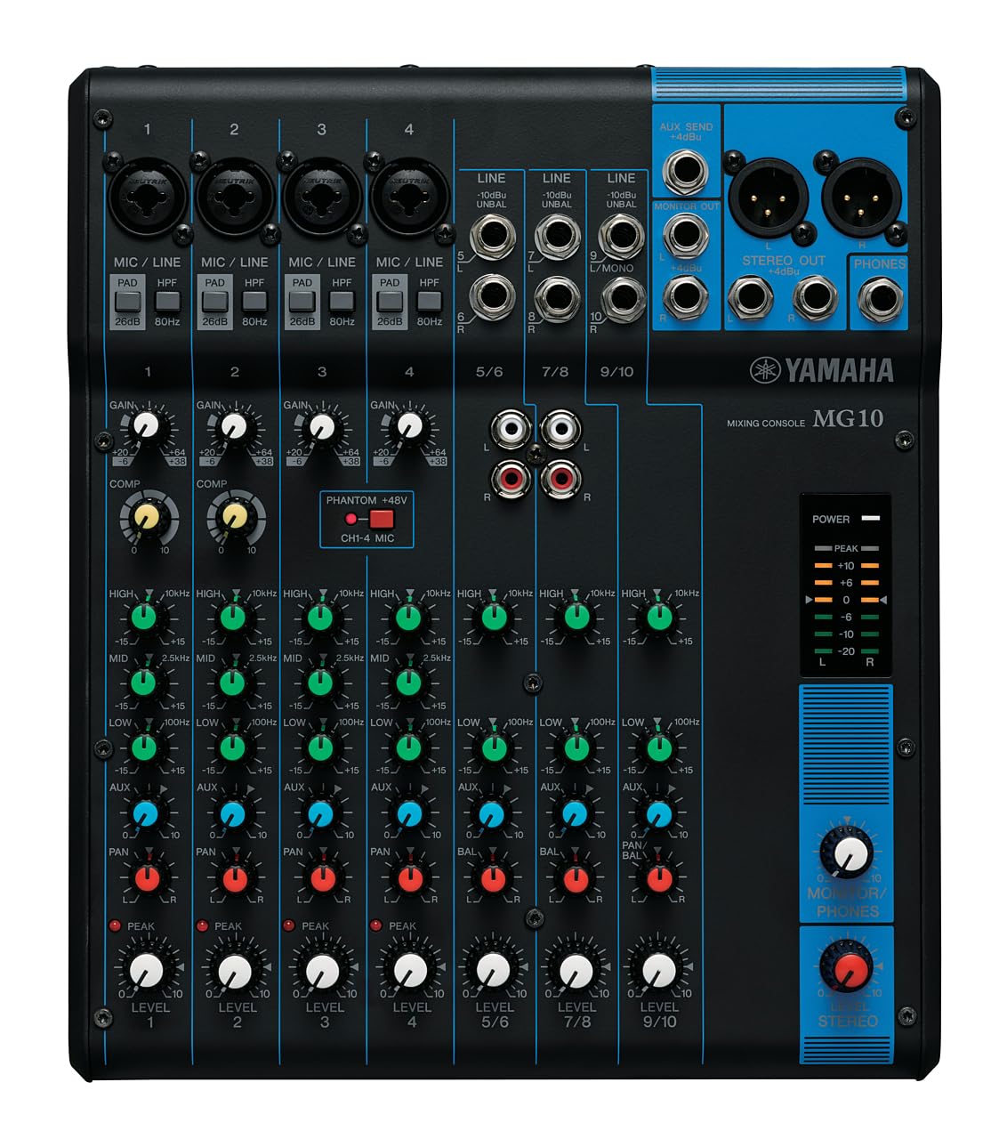 Yamaha MG10 Mixer 10 Canali Nero con D-PRE