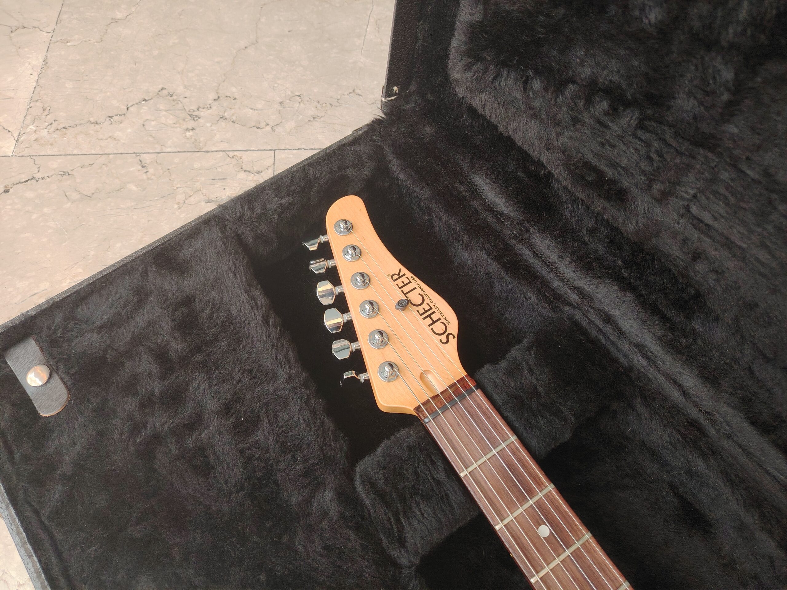 Schecter Sunset Custom chitarra elettrica Trans Black usato