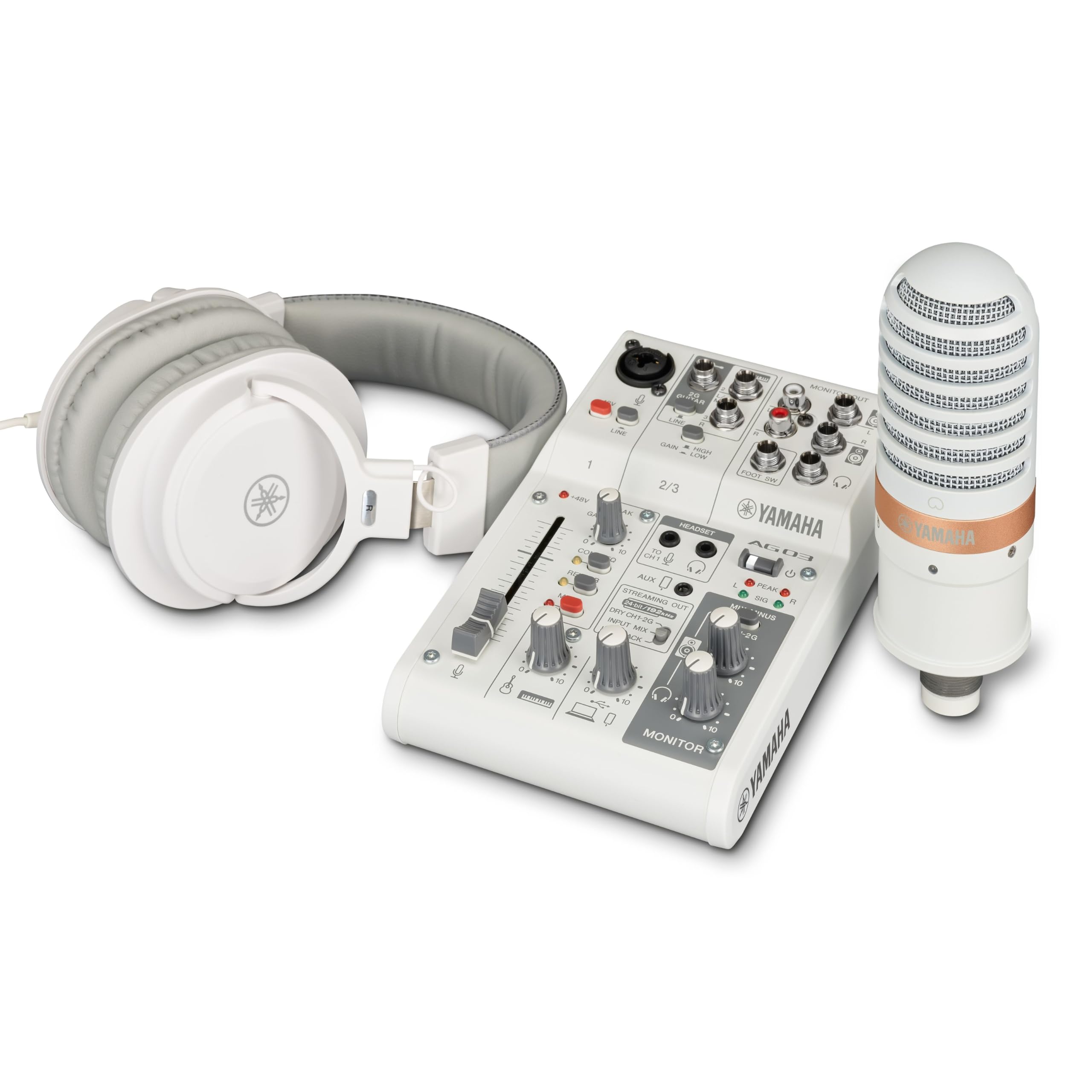 Yamaha AG03MK2 Mixer 3 Canali USB Bianco streaming