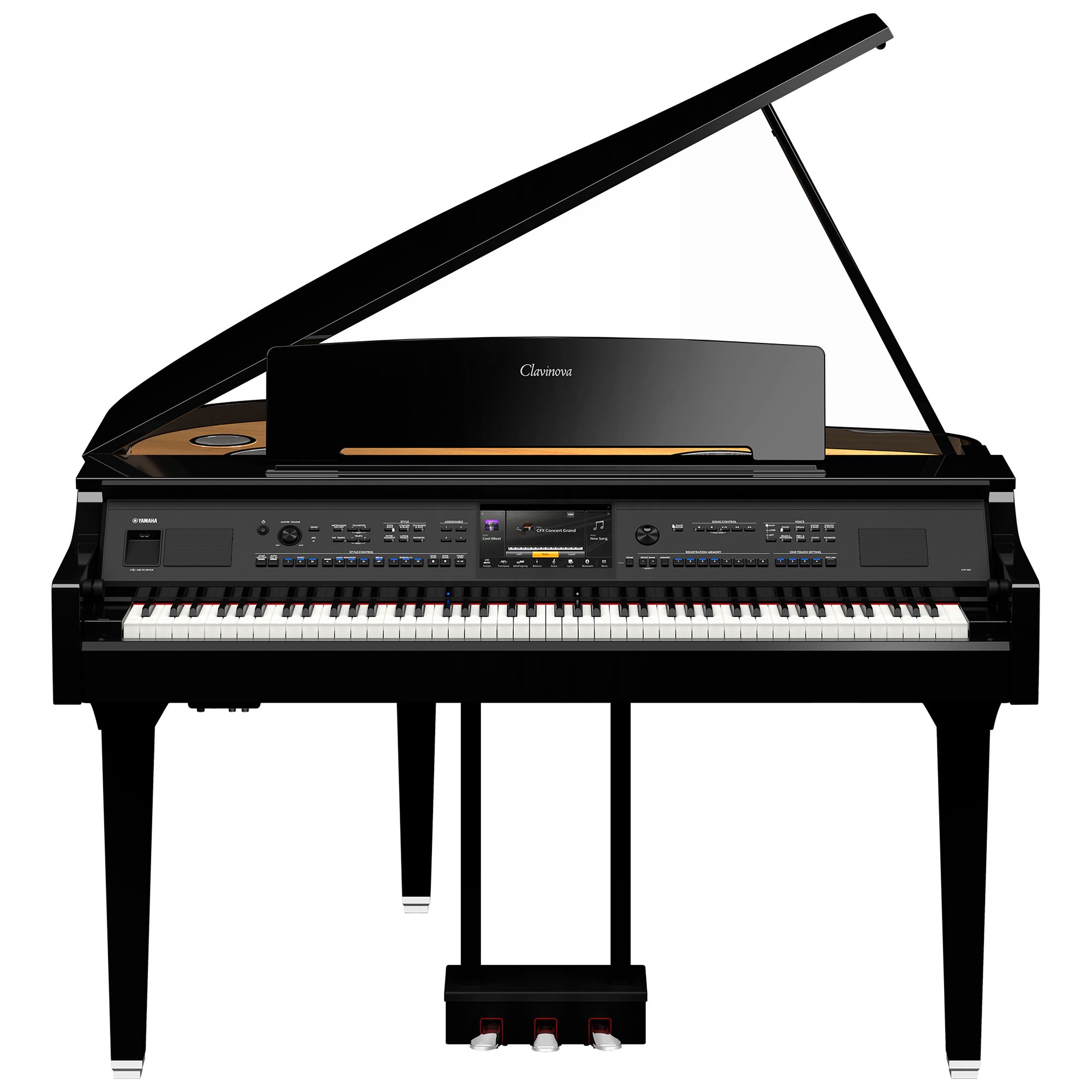 Yamaha Clavinova CVP909GP pianoforte digitale a coda nero lucido