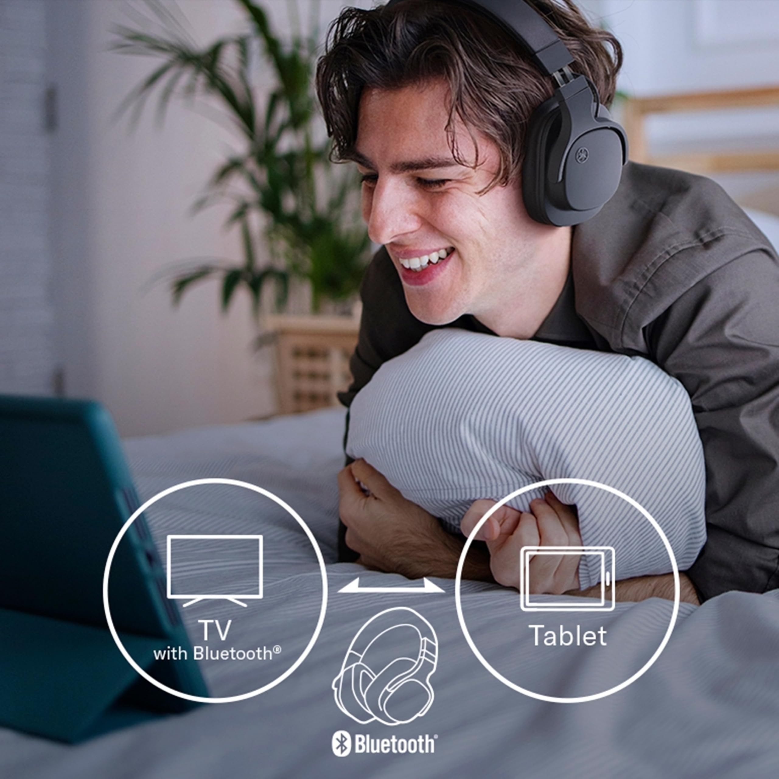 Yamaha YH-L500A Cuffie wireless over-ear nero 3D