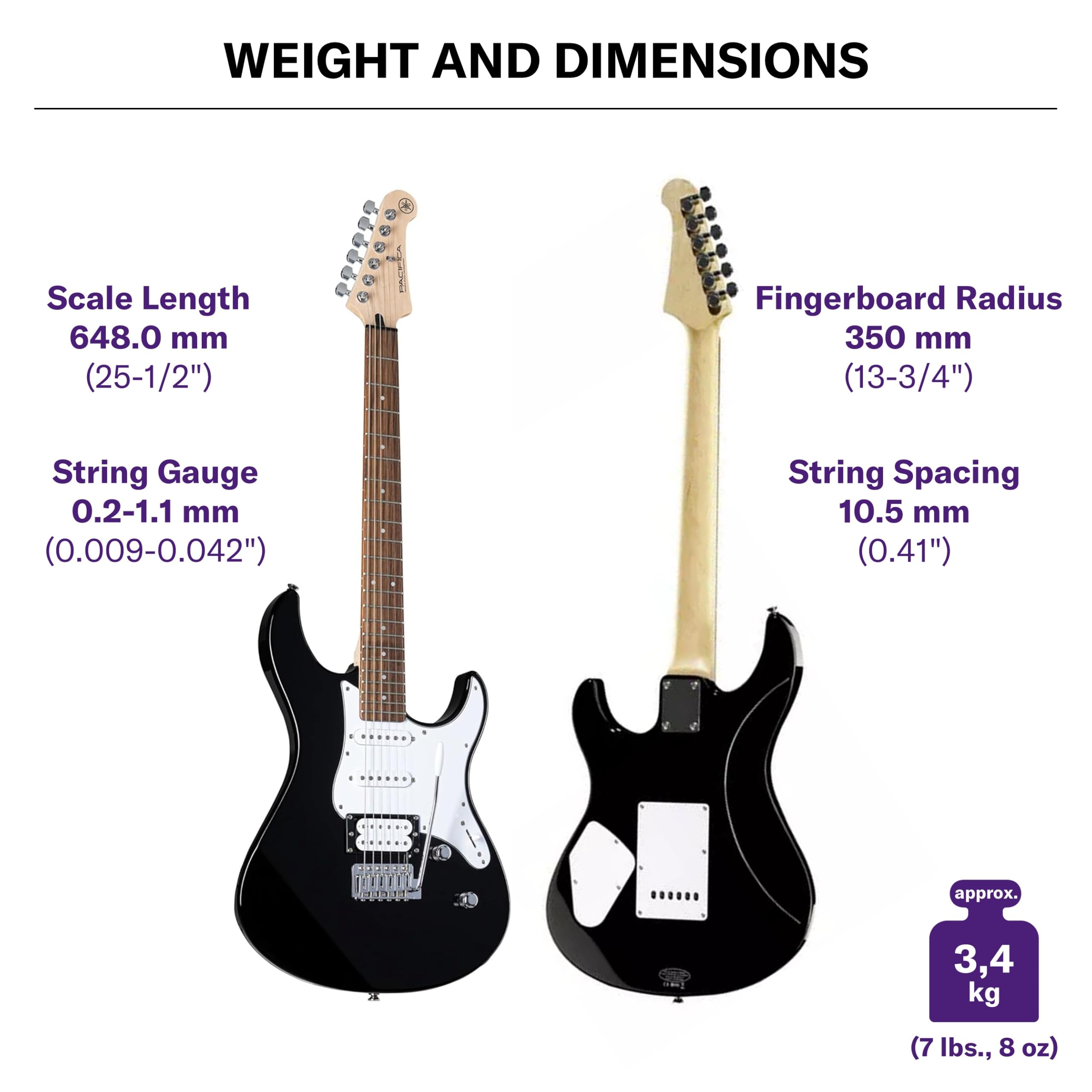 Yamaha Pacifica 112V chitarra elettrica nera ontano HSS