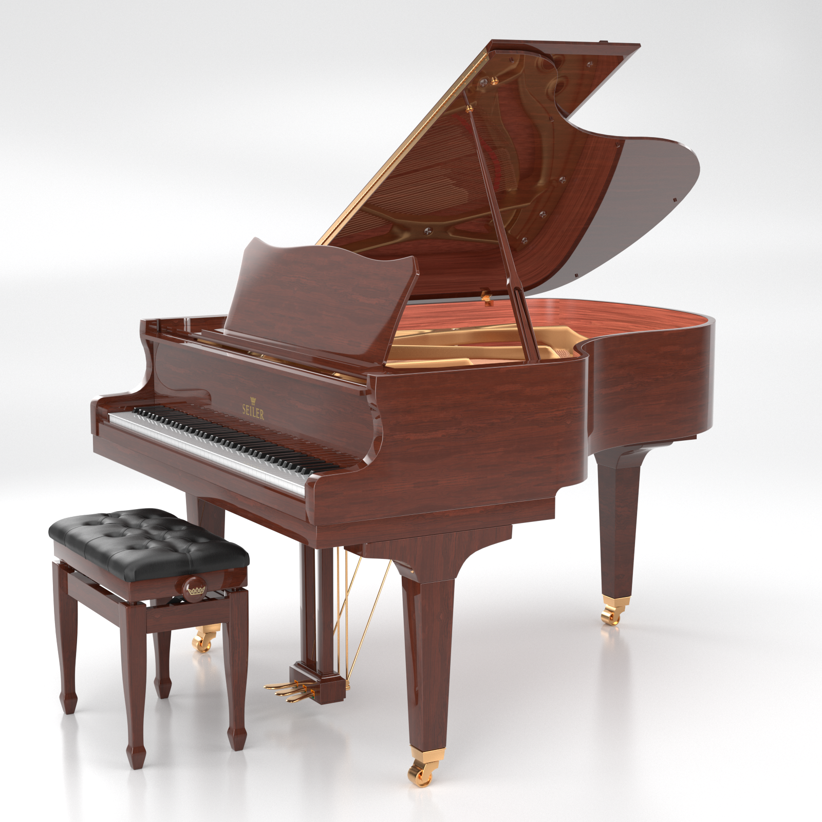 Seiler SE-168 Virtuoso Pianoforte a Coda Nero Lucido