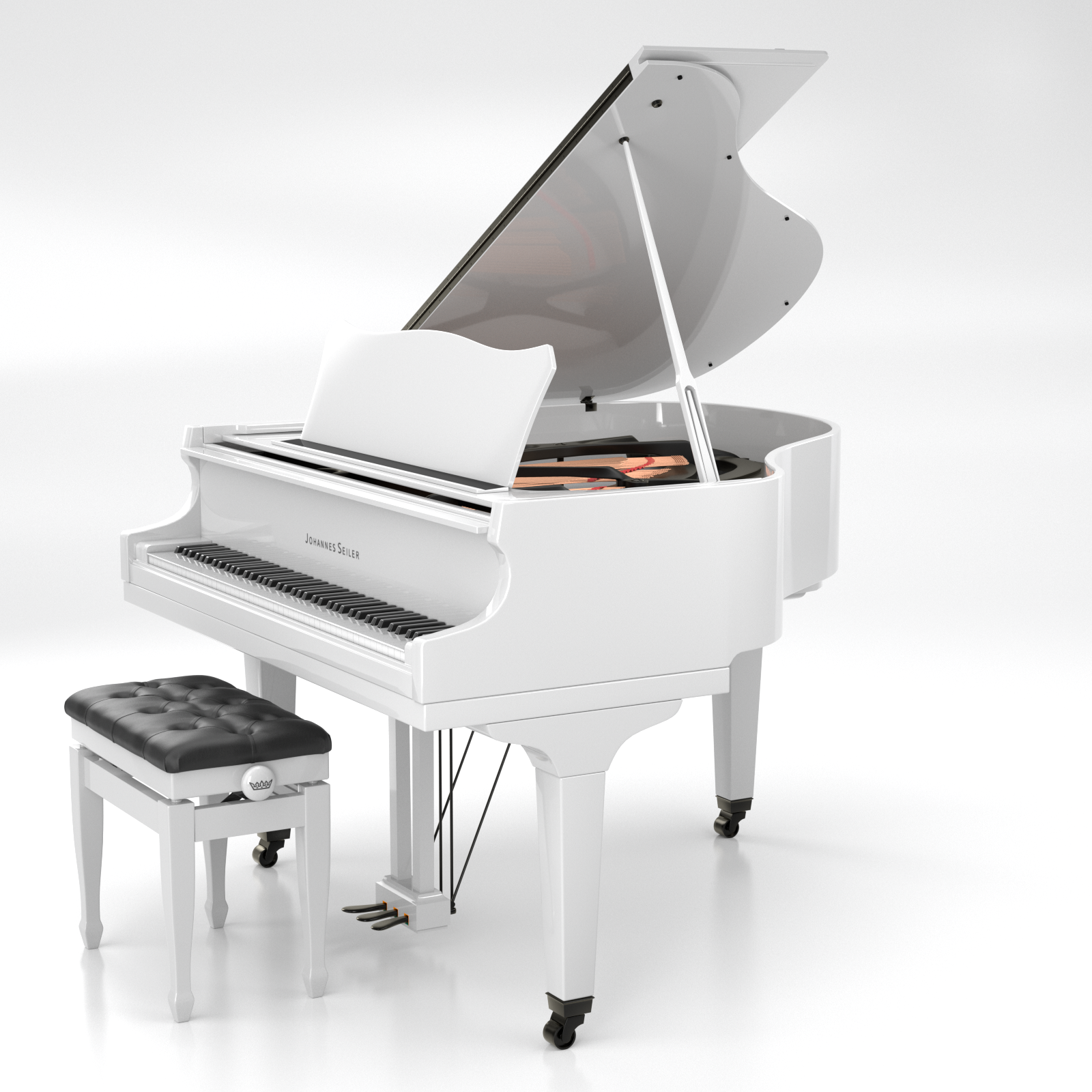Seiler GS-150B pianoforte a coda grigio lucido 150 cm