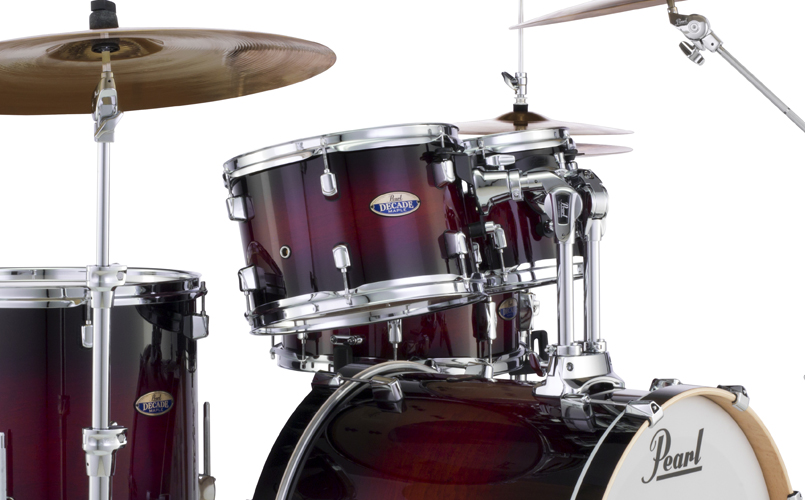 Pearl Decade DMP984 batteria acustica Gloss Deep Red Burst