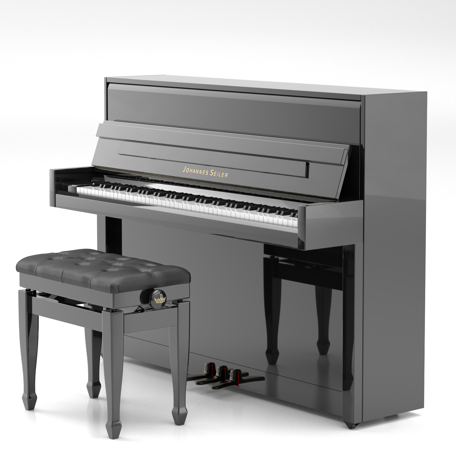 Johannes Seiler GS-110 BDR pianoforte verticale nero lucido