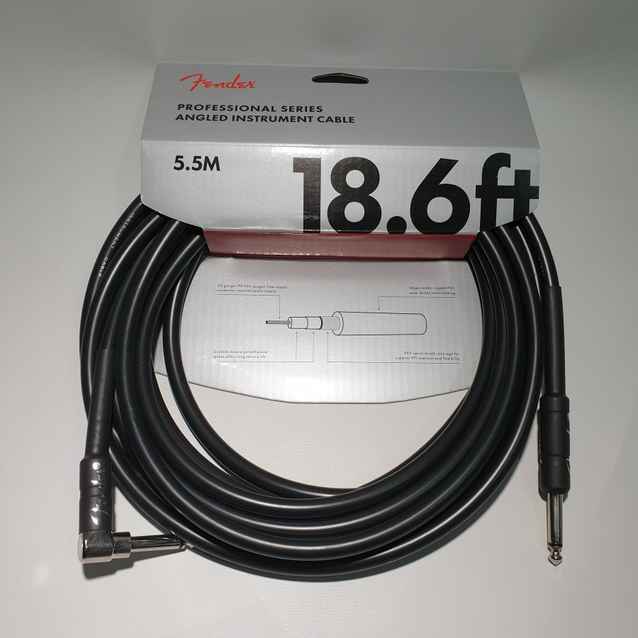 Fender Professional Cavo Chitarra Angolato 5,5m Black