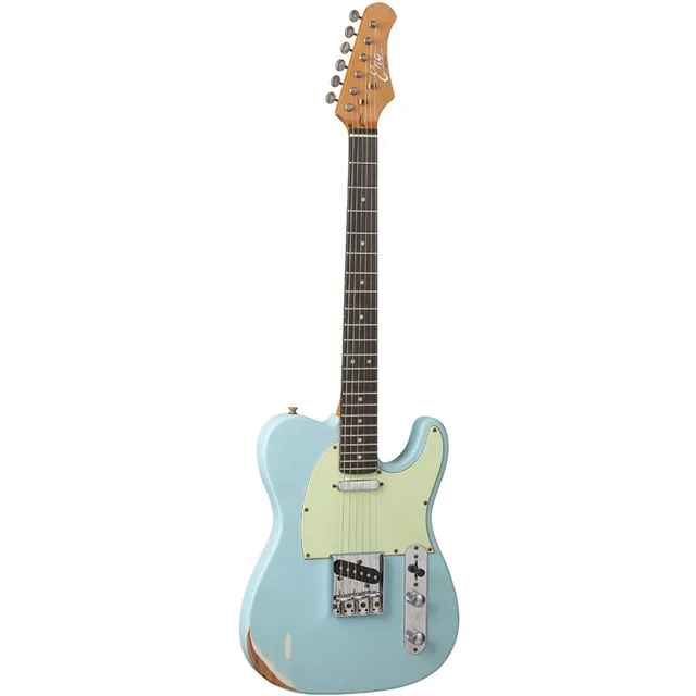 Eko VT-380 Relic Chitarra Elettrica Daphne Blue 22 Tasti