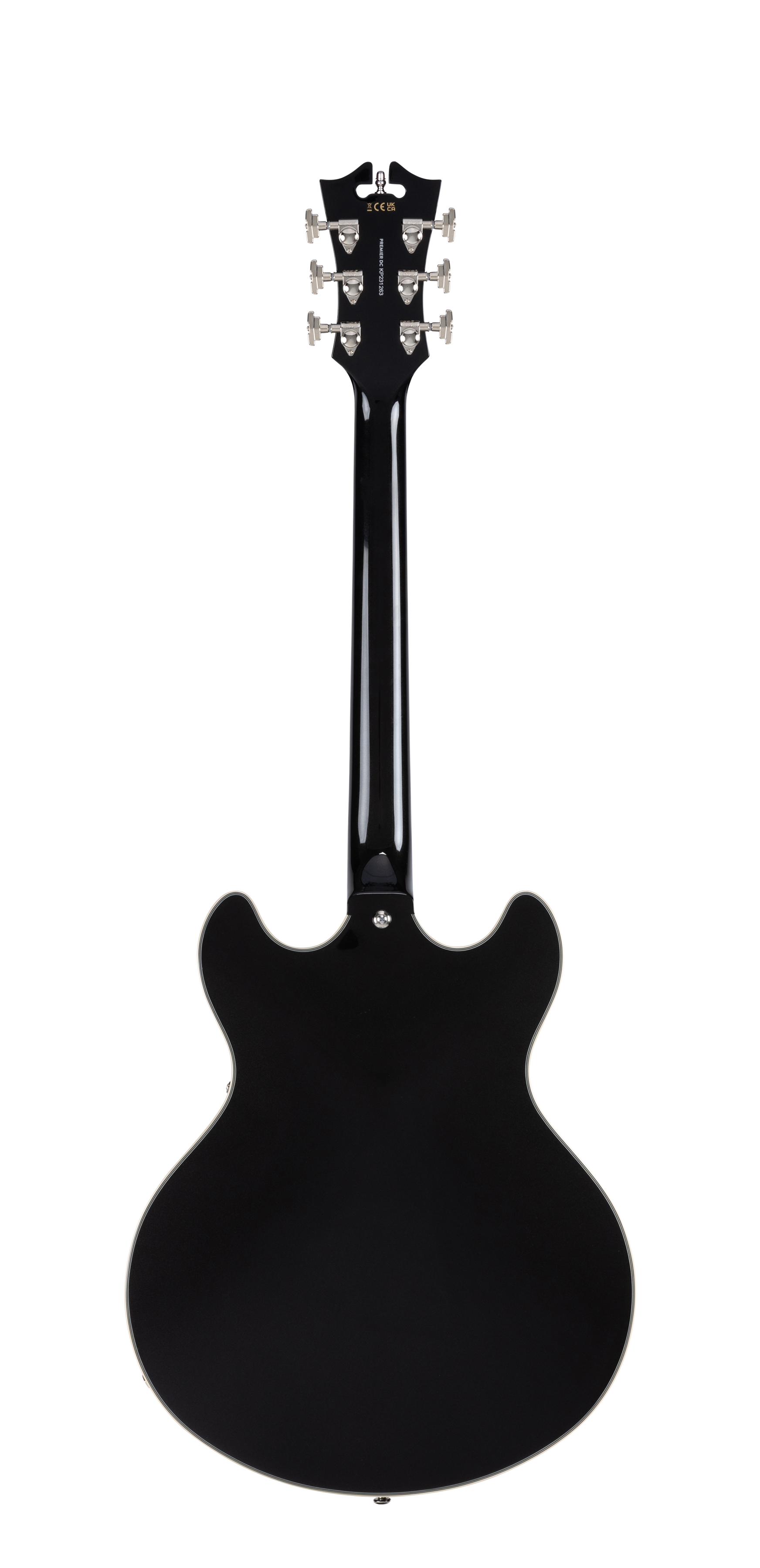 D'Angelico Premier DC chitarra elettrica Black Flake semi-hollow