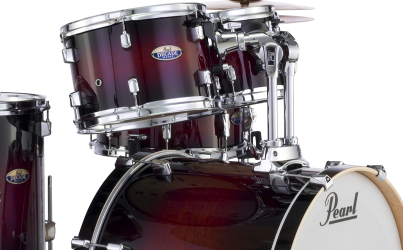 Pearl Decade DMP984 batteria acustica Gloss Deep Red Burst