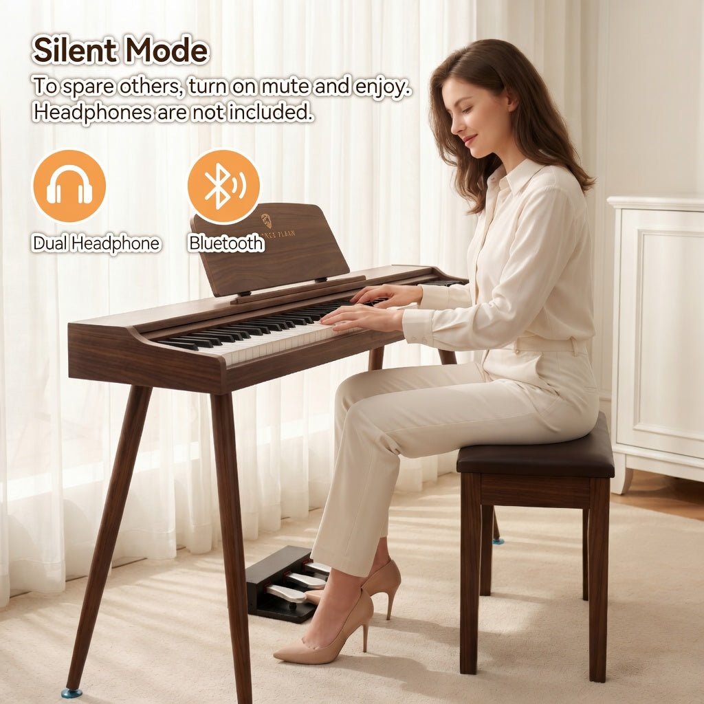 Terence P10 Piano Casa 88 Tasti Pesati Noce Nero